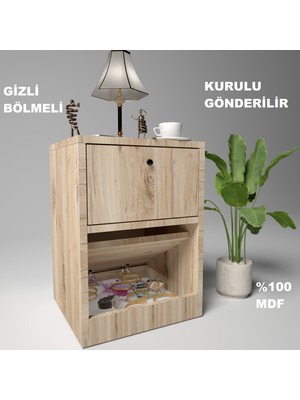 Kili Gizli Bölmeli Komodin,mdf,kurulu Gönderilir,montaj Gerekmez
