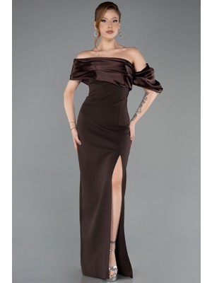 Abiyefon Bacak Dekolteli Uzun Abiye Elbise ABU4024