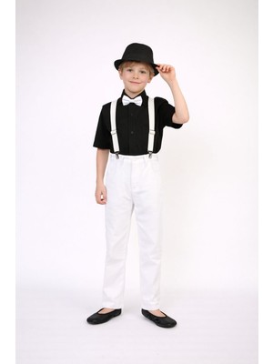 Dıgıl Kids Erkek Çocuk Takım Askı Papyon Gömlek Pantalon