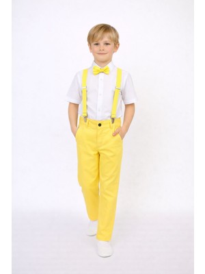 Dıgıl Kids Erkek Çocuk Takım Askı Papyon Gömlek Pantalon