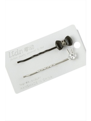 Fiyong Tavşan Zirkon Taşlı Tel Toka 2 Adet