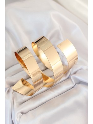 Ramia Pirinç Sarmal Gold Renk Kadın Pazu Bileklik - TJ-BB7198