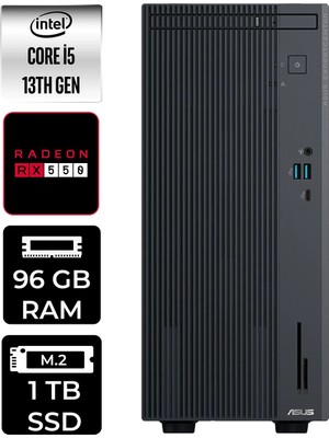 Asus Expertcenter P500MV i5 13420H Masaüstü Bilgisayar 96GB RAM 1TB SSD FreeDOS + Per4 USB P500I513428512B0DP378