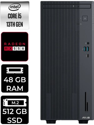 Asus Expertcenter P500MV i5 13420H Masaüstü Bilgisayar 48GB RAM 512GB SSD Win11 Home + Per4 USB P500I513428512B0DP389
