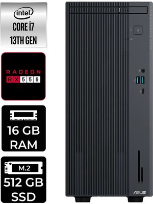 Asus Expertcenter P500MV i7 13620H Masaüstü Bilgisayar 16GB RAM 512GB SSD FreeDOS + Per4 USB P500I7136216512B0DP361