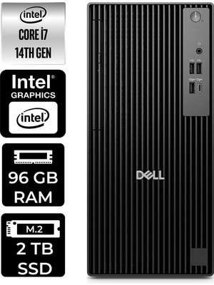 Dell Pro Tower QCT1250 Intel Core I7 14700 96GB 2tb SSD Fdos Masaüstü Bilgisayar & Per4 USB Bellek QCT1250P319