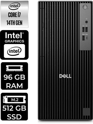 Dell Pro Tower QCT1250 Intel Core I7 14700 96GB 512GB SSD W11H Masaüstü Bilgisayar & Per4 USB Bellek QCT1250P337