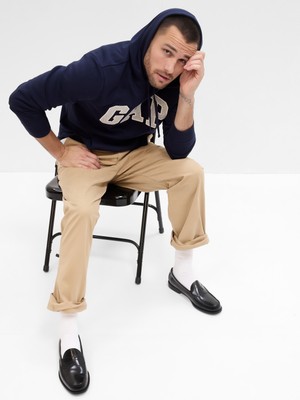 Gap Erkek Lacivert Gap Logo Kapüşonlu Sweatshirt