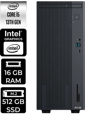 Asus Expertcenter P500MV i5 13420H Masaüstü Bilgisayar 16GB RAM 512GB SSD Win11 Home + Per4 USB P500I513428512B0DP321
