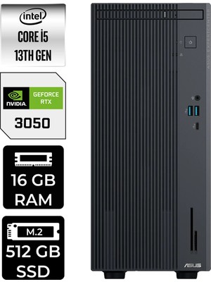 Asus Expertcenter P500MV i5 13420H RTX 3050 Masaüstü Bilgisayar 16GB RAM 512GB SSD Win11 Pro + Per4 USB P500I513428512B0DP461
