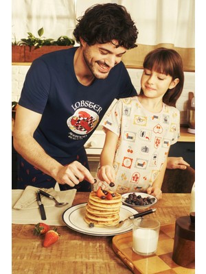 Penti Erkek Renkli Lobster Tower Şortlu Pijama Takımı