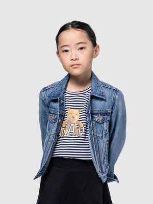 Gap Kız Çocuk Mavi Icon Denim Washwell™ Ceket