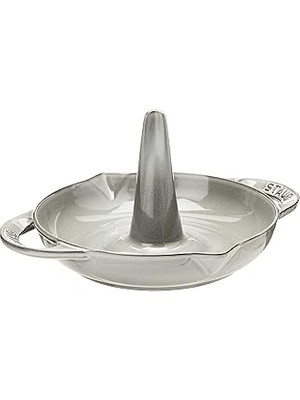 Starseven Staub Tavuk Kızartma Tavası 24 Cm, Dökme Demir, Indüksiyonlu Ocaklara Uygun, Grafit Gri, 26,2 x 22,