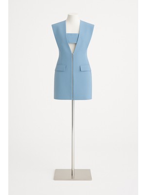 Elegant Space Dress-Jagged Ice Blue / S / Dry Clean Only