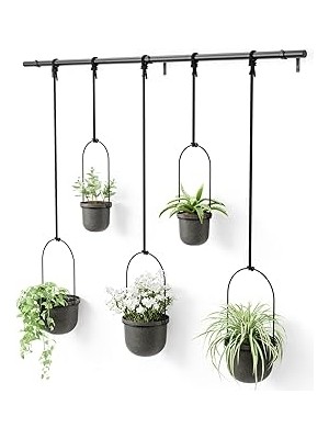 Starseven Umbra Triflora Vazo, Asma Çiçek Saksısı, Duvar Vazosu, Duvar ve Tavan Montajı Için Çiçek Askısı, 5&