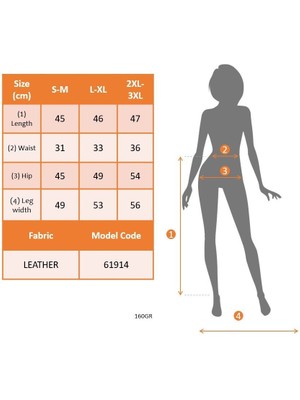 Ayşegul Hediyelik Kadın Yüksek Belli Yandan Çivili Mini Deri Etek