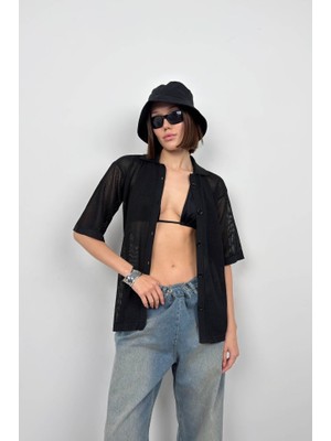 Ayşegul Hediyelik Polo Yaka Fileli Bluz