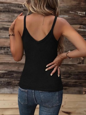 Ayşegul Hediyelik Kadın Kruvaze Yaka Askı Halka Aksesuar Detay Waffle Bluz