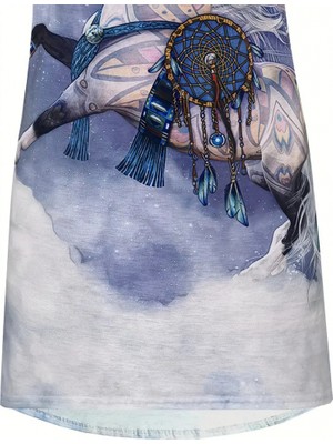 Ayşegul Hediyelik Kadın Kısa Kollu Bisiklet Yaka Salaş Süprem Bluz