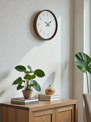 Bucuks 36 cm Kahverengi Sade Dekoratif Duvar Saati