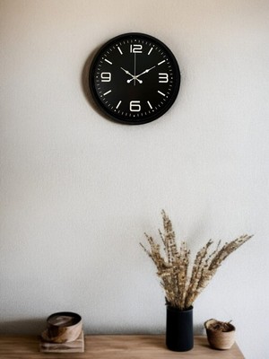 Bucuks 36 cm Siyah Dekoratif Duvar Saati