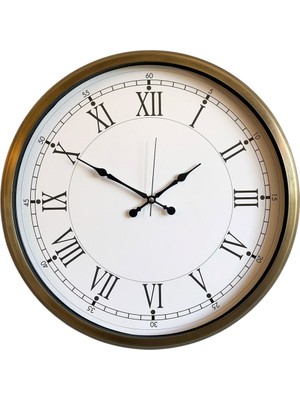 Bucuks 52 cm Eskitme Metal Retro Duvar Saati