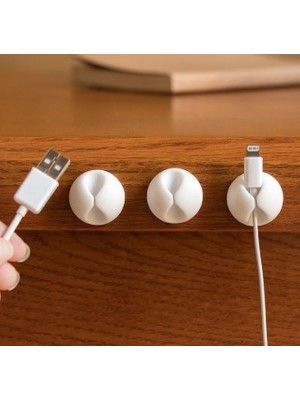 NW NessiWorld Siyah Beyaz Kablo Sabitleme Klipsi 10 Lu