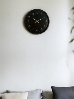 Bucuks 36 cm Siyah Dekoratif Duvar Saati