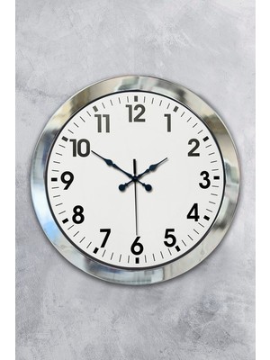 Bucuks 36 cm Krom Metal Standart Duvar Saati