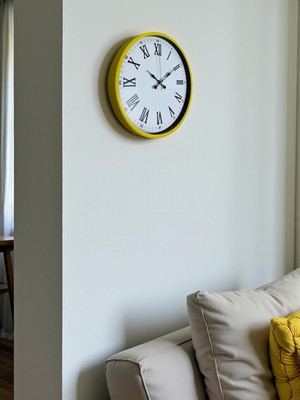 Bucuks 36 cm Sarı Roma Rakamlı Duvar Saati