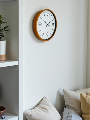 Bucuks 36 cm Turuncu Dekoratif Duvar Saati