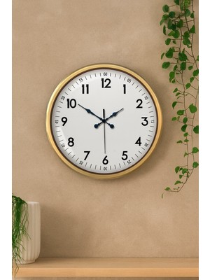 Bucuks 52 cm Eskitme Metal Dekoratif Duvar Saati