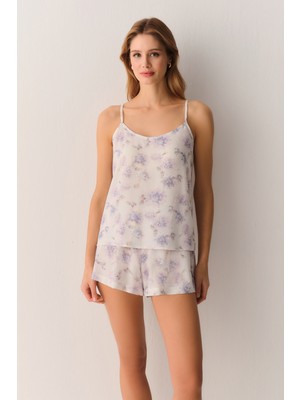Suwen Lilac Atlet Şort Pijama Takımı