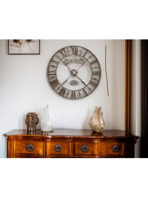 Bucuks Eskitme Cafe De Paris 73 cm Roma Rakamlı Duvar Saati