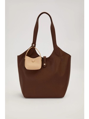 Levidor Camel Mini Çanta Detaylı Omuz Çantası