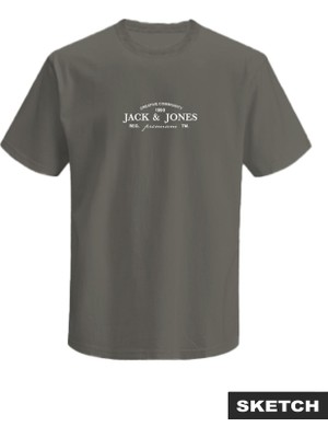 Jack & Jones Erkek Gögüs Logo Baskili Tisört- Blakevin