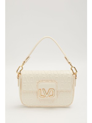 Levidor Beyaz Kısa Askılı Dokulu Omuz Çantası