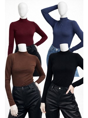 Belpa Kadın 4'lü Uzun Kollu Body