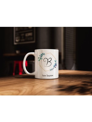 fotografyabaskı Kişiye Özel Baş Harfli Isimli Kupa Bardak
