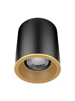 Ack Cob Sıva Üstü Siyah-Gold Ledli Armatür 8W 4000K Goya