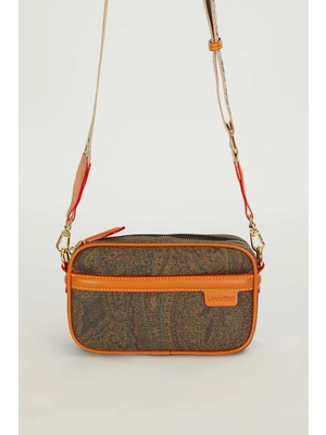 Levidor Kahve Desenli Askılı Omuz Çantası