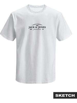 Jack & Jones Erkek Gögüs Logo Baskili Tisört- Blakevin