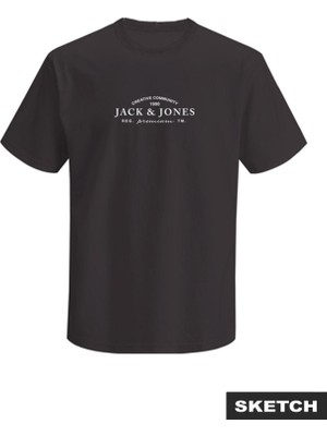Jack & Jones Erkek Gögüs Logo Baskili Tisört- Blakevin