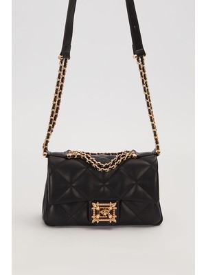 Levidor Siyah Çift Zincirli Omuz Çantası