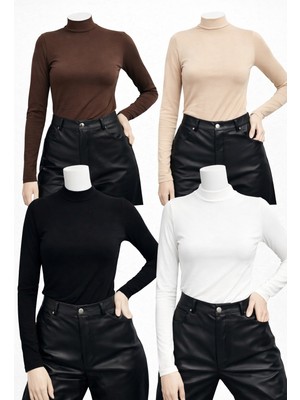 Belpa Kadın 4'lü Uzun Kollu Body