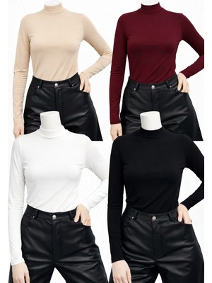 Belpa Kadın 4'lü Uzun Kollu Body