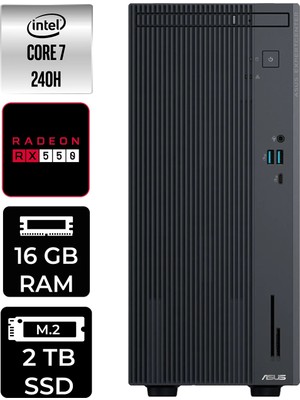 Asus Expertcenter P500MV Core 7 240H Masaüstü Bilgisayar 16GB RAM 2TB SSD Win11 Pro + Per4 USB P500C724016512B0DP403