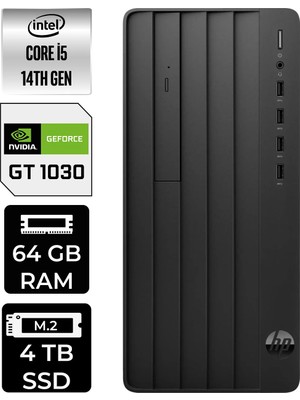 HP Prodesk 2 i5 14400 64GB RAM 4TB SSD FreeDOS B70VQATPN436 Masaüstü Bilgisayar + Per4 USB
