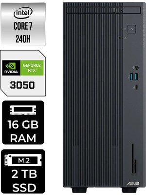 Asus Expertcenter P500MV Core 7 240H RTX 3050 Masaüstü Bilgisayar 16GB RAM 2TB SSD FreeDOS + Per4 USB P500C724016512B0DP423