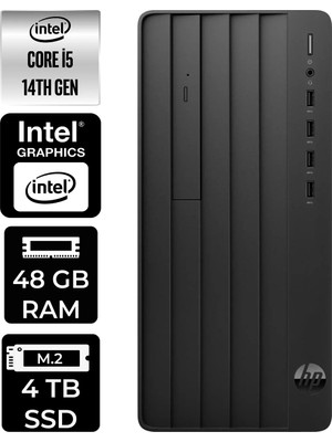 HP Prodesk 2 i5 14400 48GB RAM 4TB SSD Win11 Home B70VQATPN332 Masaüstü Bilgisayar + Per4 USB